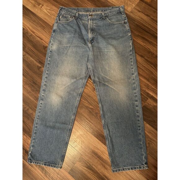 Carhartt Jeans Men's Size 40x32 Relaxed‎ Fit Straight Leg Denim Blue Jeans - Picture 1 of 5